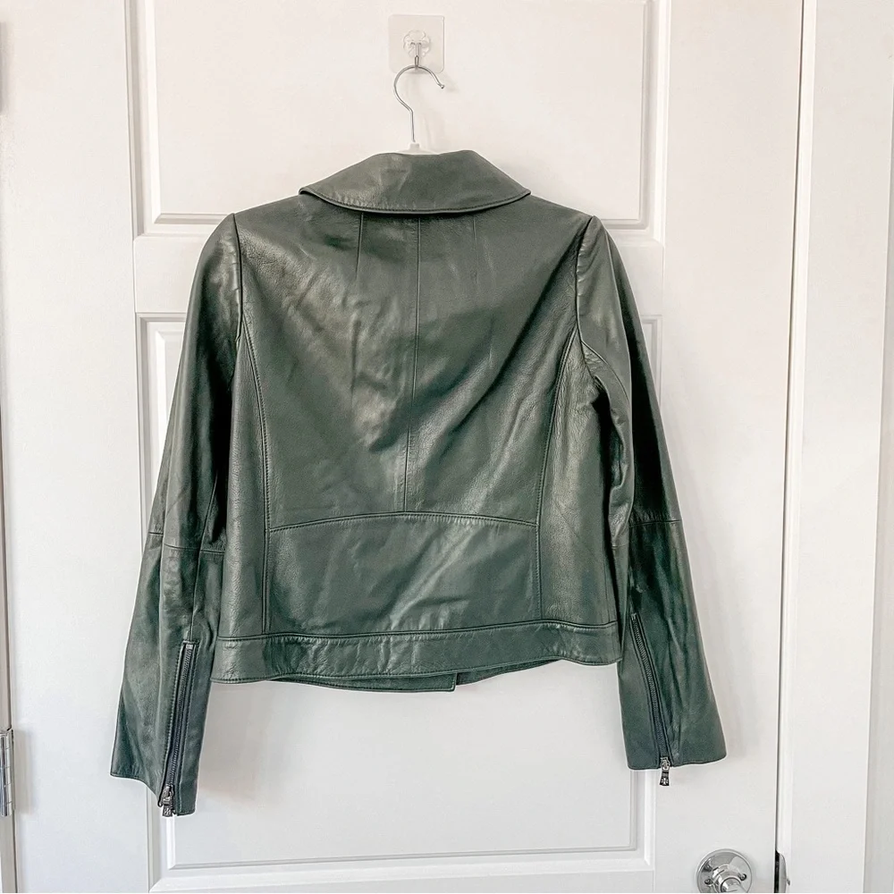 Tory Burch Harper Leather Moto Asymmetrical Jacket